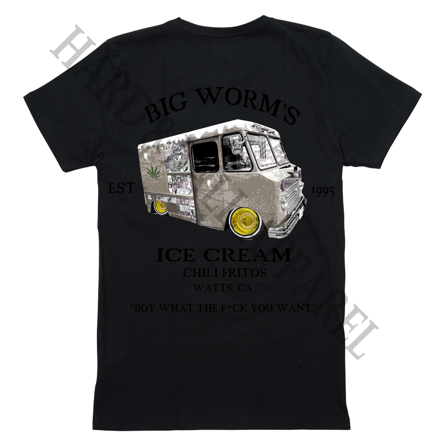 Big Worm Ice Cream Sales in Watts CA T shirt